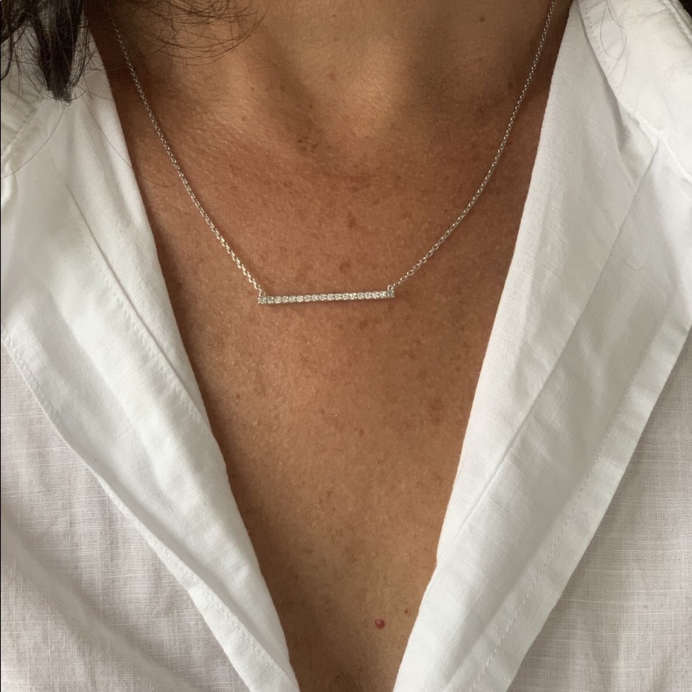 Cubic Zirconium Matchstick Necklace
